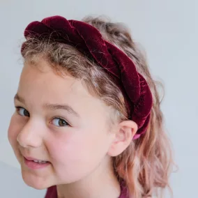 Nagy méretű csavart bársony hajpánt