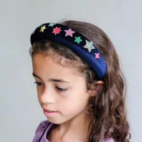 Csillagképes bársony párnázott hajpánt