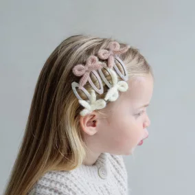 Kötött masnis csatok - 4 db-os szett