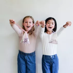 Unikornisos vászontasak hajkiegészítőkkel