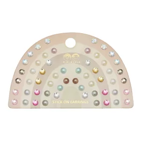 Gyöngyös és strasszos fülbevaló matricák