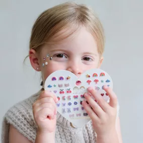 Vidám fülbevaló matricák