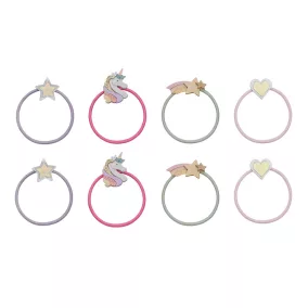 Álomszép unikornisos hajgumik - 8 db-os szett