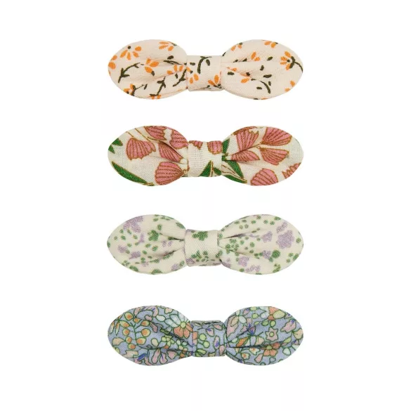 Virágos masnis csatok - 4 db-os szett