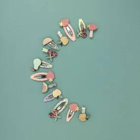 Gyümölcssalátás mini klipszek - 8 db-os szett