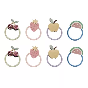 Gyümölcssalátás mini hajgumik - 8 db-os szett