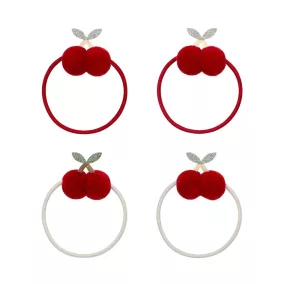 Pom-pom cherry hajgumik - 4 db-os szett