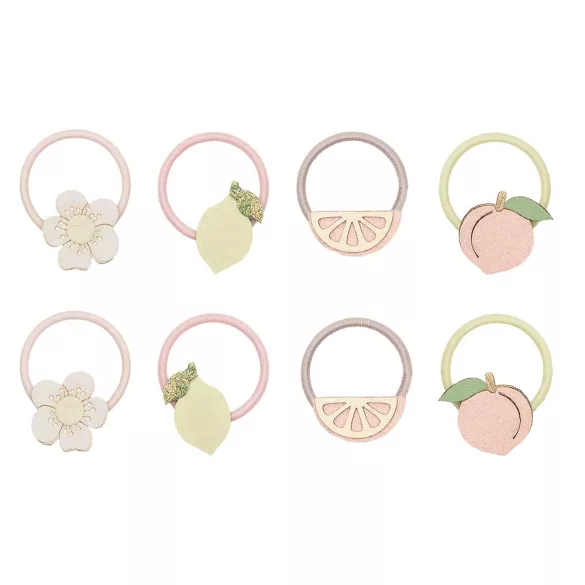 Barackos citrusos mini hajgumik - 8 db-os szett