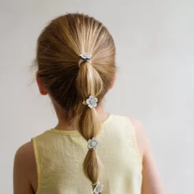 Virágos mini hajgumik - 6 db-os szett