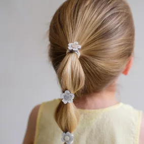 Virágos mini hajgumik - 6 db-os szett