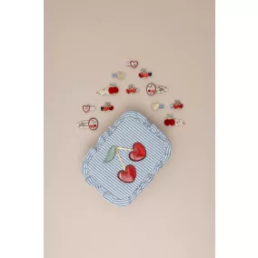 Csíkos cseresznyés kistáska