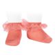 Rövid boka zokni tüll fodrokkal - lazac - 1-2 év