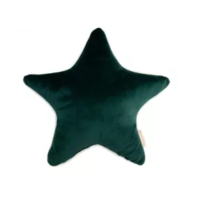Bársony csillag párna - JUNGLE GREEN