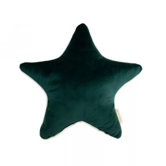 Bársony csillag párna - JUNGLE GREEN