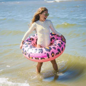 Swim Essentials gyerek úszógumi 90 cm - Rose Gold Leopard