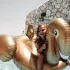 Swim Essentials ride-on matrac - Gold Swan