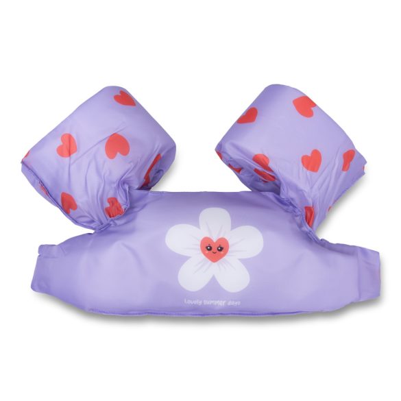 Swim Essentials úszóöv+karúszó - Lila szívecskék