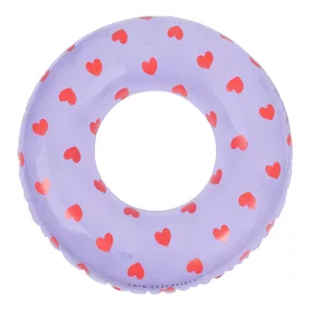 Swim Essentials gyerek úszógumi 90 cm - Lila szívecskék