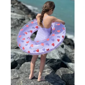 Swim Essentials gyerek úszógumi 90 cm - Lila szívecskék