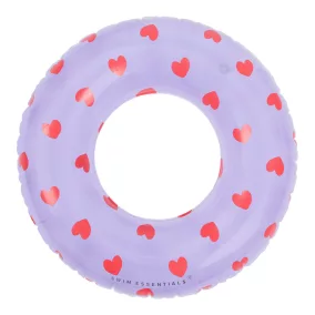 Swim Essentials gyerek úszógumi 55 cm - Lila szívecskék