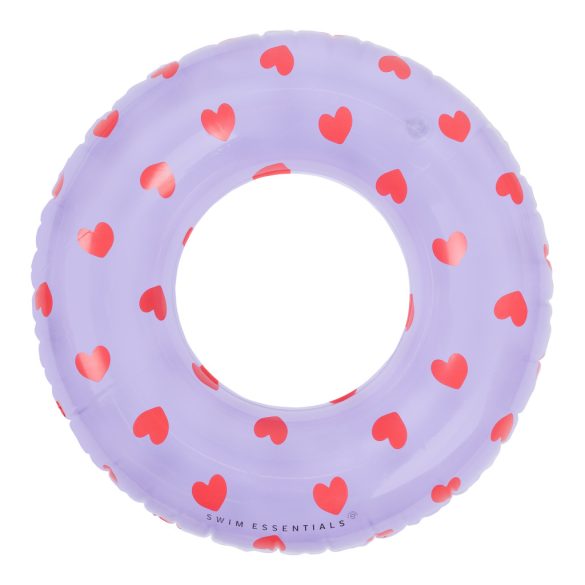 Swim Essentials gyerek úszógumi 55 cm - Lila szívecskék