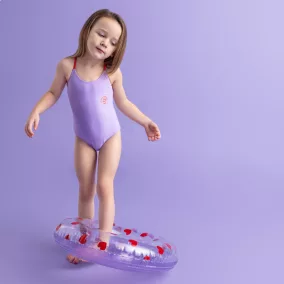 Swim Essentials gyerek úszógumi 55 cm - Lila szívecskék