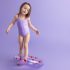 Swim Essentials gyerek úszógumi 55 cm - Lila szívecskék