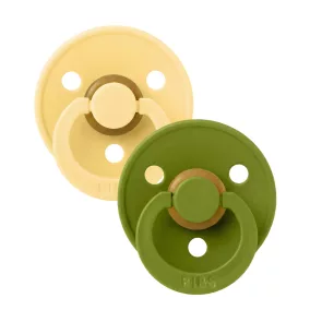   BIBS Colour 2-es szett - anatómiai cumifej - Krémsárga/Wasabi
