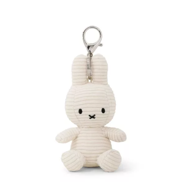Bon Ton Toys Miffy kordbársony kulcstartó - Törtfehér - 10 cm