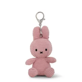   Bon Ton Toys Miffy kordbársony kulcstartó - Rózsaszín - 10 cm