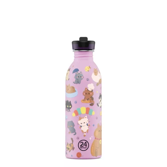 24Bottles Kids Urban kulacs szívószállal - Meow Friends - 500 ml