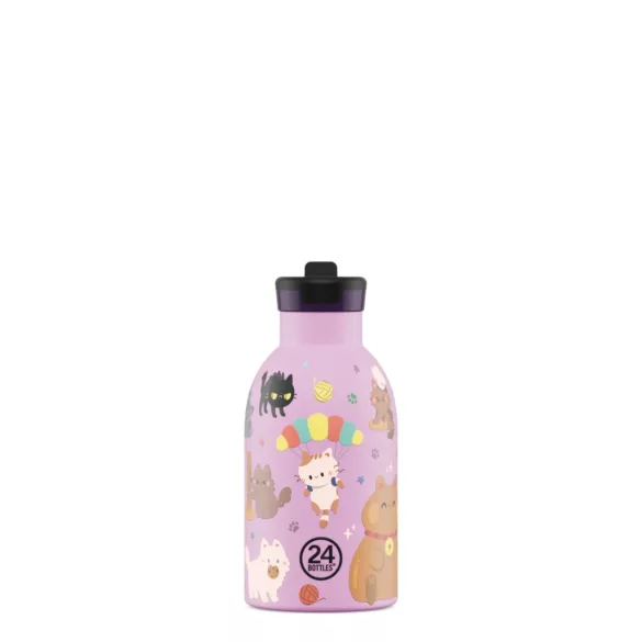 24Bottles Kids Clima termosz szívószállal - Meow Friends - 330 ml