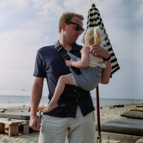 Wildride csípőhordozó - Indigo stripe