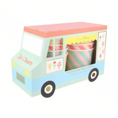   Meri Meri fagyispohár és kanál szett - fagyiskocsiban - 12 db