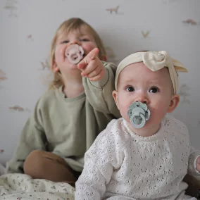 Elodie Details Virágos Szilikon cumi - Halványmenta