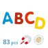 Djeco Mágneses betűkészlet - Színes nagybetűk - 83 db-os készlet