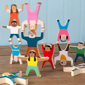   Rex London Fa egyensúlyozó és toronyépítő játék - 12 figurával