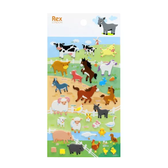 Rex London 3D pufi matricák - Farm állatok