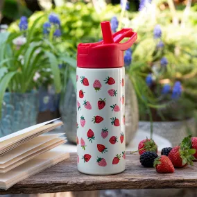 Rex London Fém kulacs nyomógombos tetővel 500ml - Eper