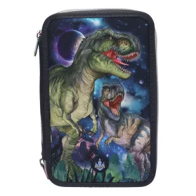 Dino World 3 emeletes töltött tolltartó - LED T-Rex