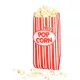 Popcornos papírtasak szett - 8 db-os (30 x 13 x 8 cm)