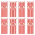 Popcornos papírtasak szett - 8 db-os (30 x 13 x 8 cm)