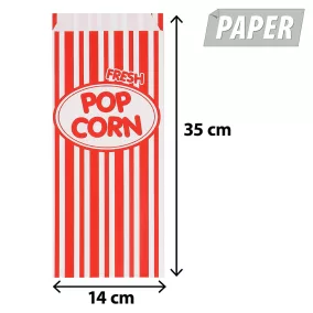 Popcornos papírtasak szett - 8 db-os (30 x 13 x 8 cm)