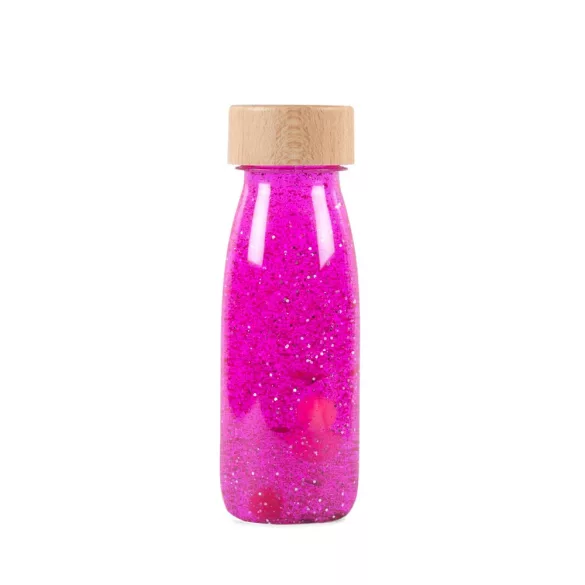 Petit Boum szenzoros játék - Lebegő palack - Pink