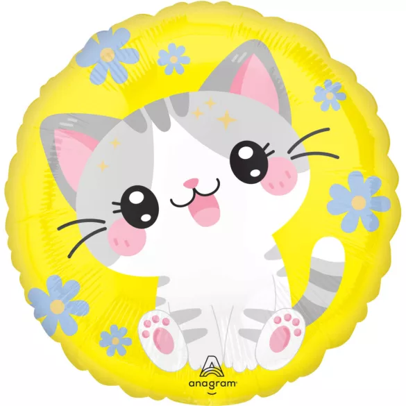 Kawaii cica fólia lufi - 45 cm