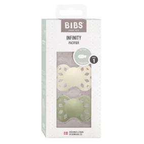 BIBS Infinity cumi - krémfehér/zsálya (2 db)