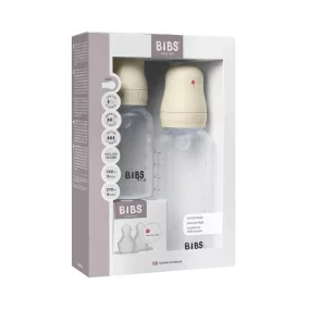   Bibs Cseperedő cumisüveg készlet Krémfehér 150/270 ml - szilikon cumifejjel