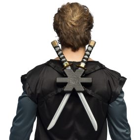 Nindzsa kard szett tartóval - 2 db