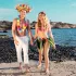 Hawaii szalmakalap virágdísszel
