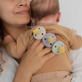   BIBS 2-es szett anatómiai cumifejjel - krémfehér/púderrózsaszín